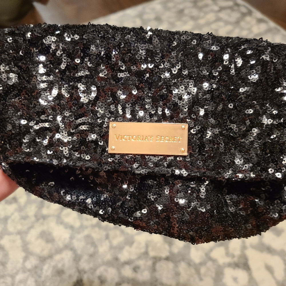 Victoria's Secret black sequin clutch